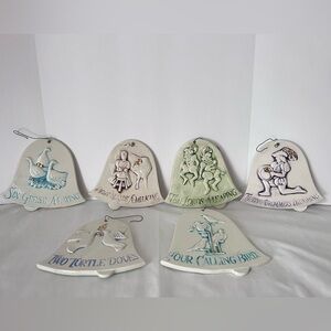 Set of Vintage “12 Days of Christmas” ornaments